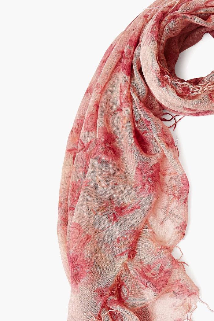 Chan Luu Cashmere And Silk Scarf Mauve French Floral Scarves