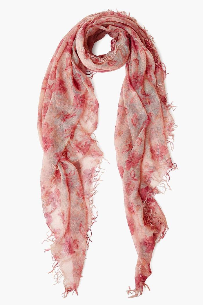 chan luu Cashmere and Silk Scarf Mauve French Floral Scarves