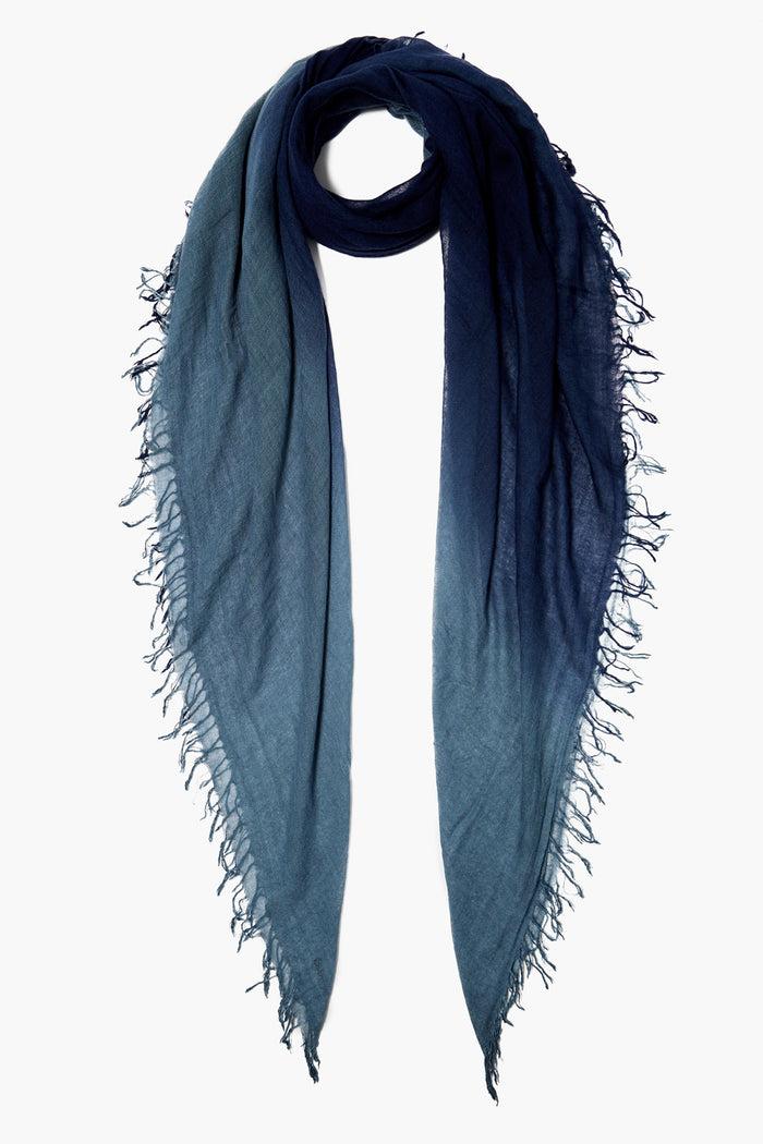 chan luu Cashmere and Silk Scarf Pageant Blue Dip Dyed Scarves