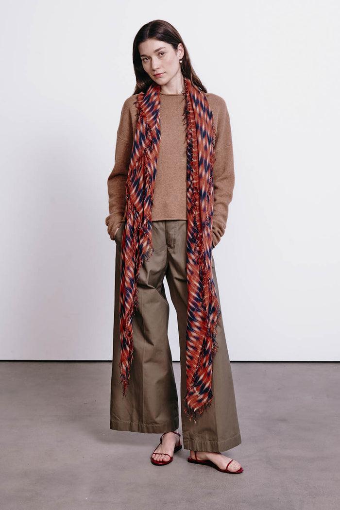 Chan Luu Cashmere And Silk Scarf Red Tie Dye Scarves