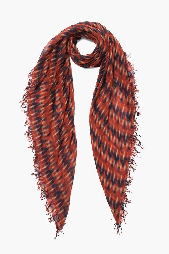 chan luu Cashmere and Silk Scarf Red Tie Dye Scarves