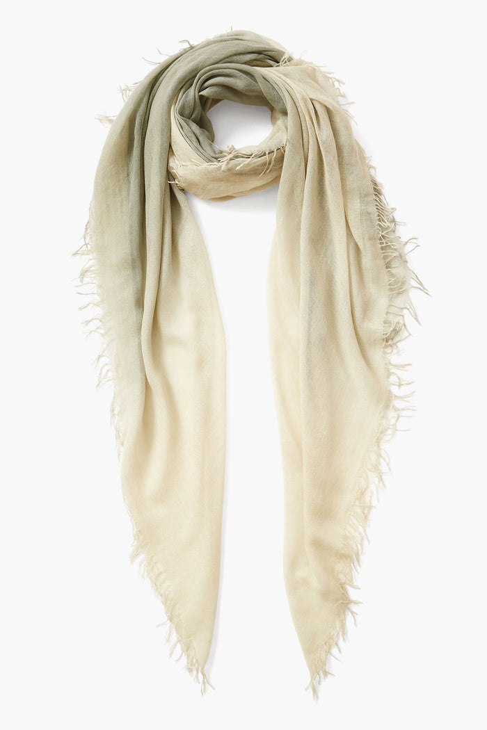 chan luu Cashmere and Silk Scarf Sage Dip Dyed Scarves
