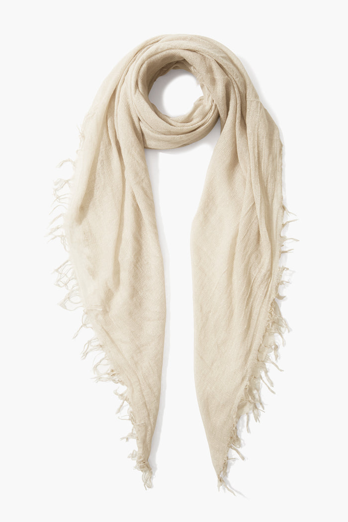chan luu Cashmere and Silk Scarf Seed Pearl Metallic Scarves