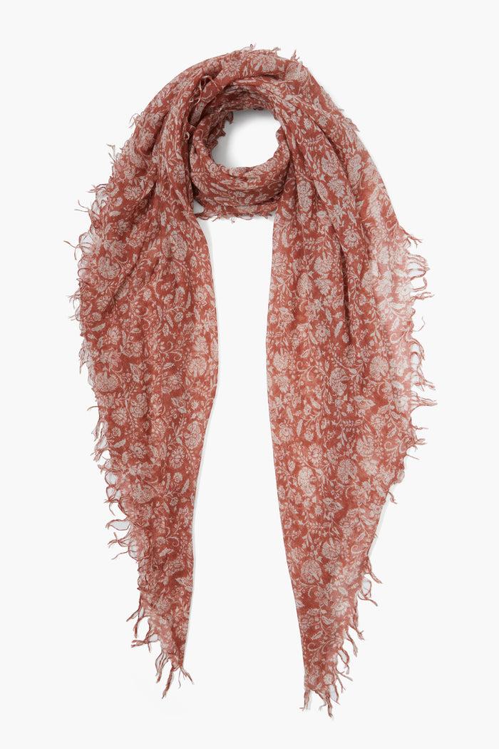 chan luu Cashmere and Silk Scarf Sequoia Dahlia Floral Scarves