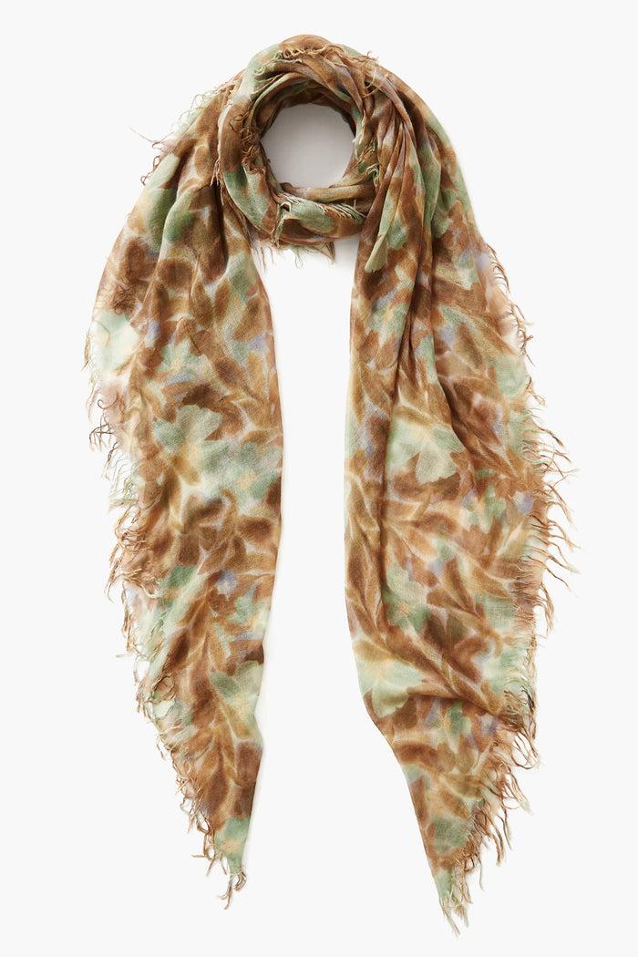 chan luu Cashmere and Silk Scarf Turquoise Floral Scarves