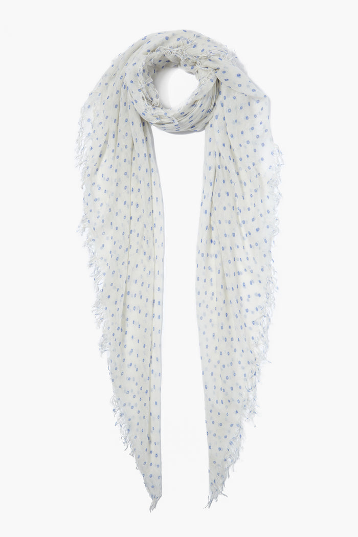 chan luu Cashmere and Silk Scarf Wedgewood Dot Scarves