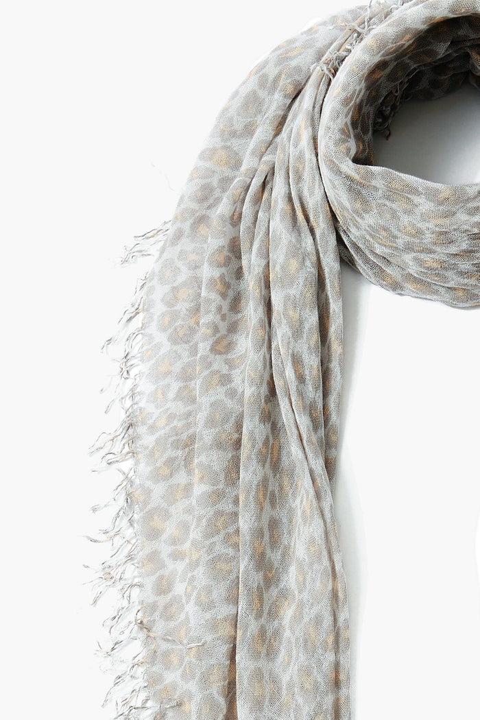 Chan Luu Cashmere And Silk Scarf White Leopard Scarves