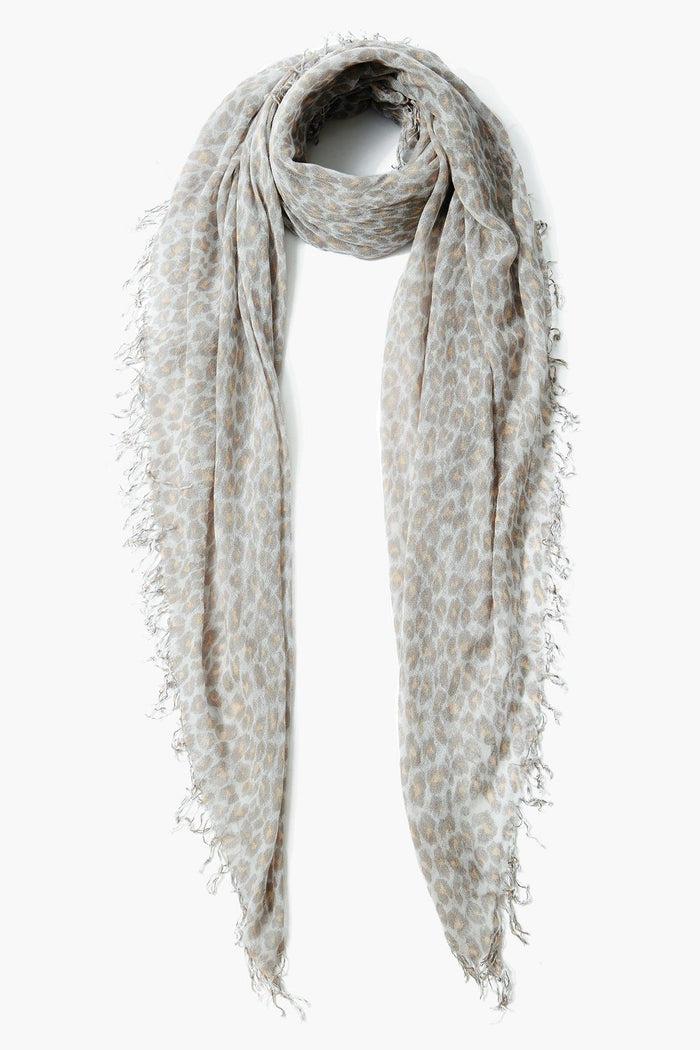 chan luu Cashmere and Silk Scarf White Leopard Scarves