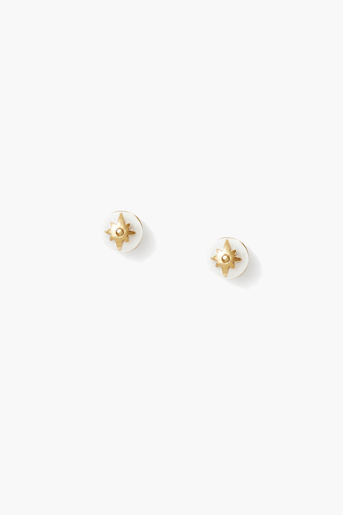 chan luu Cecilia Stud Earrings White Pearl Earrings