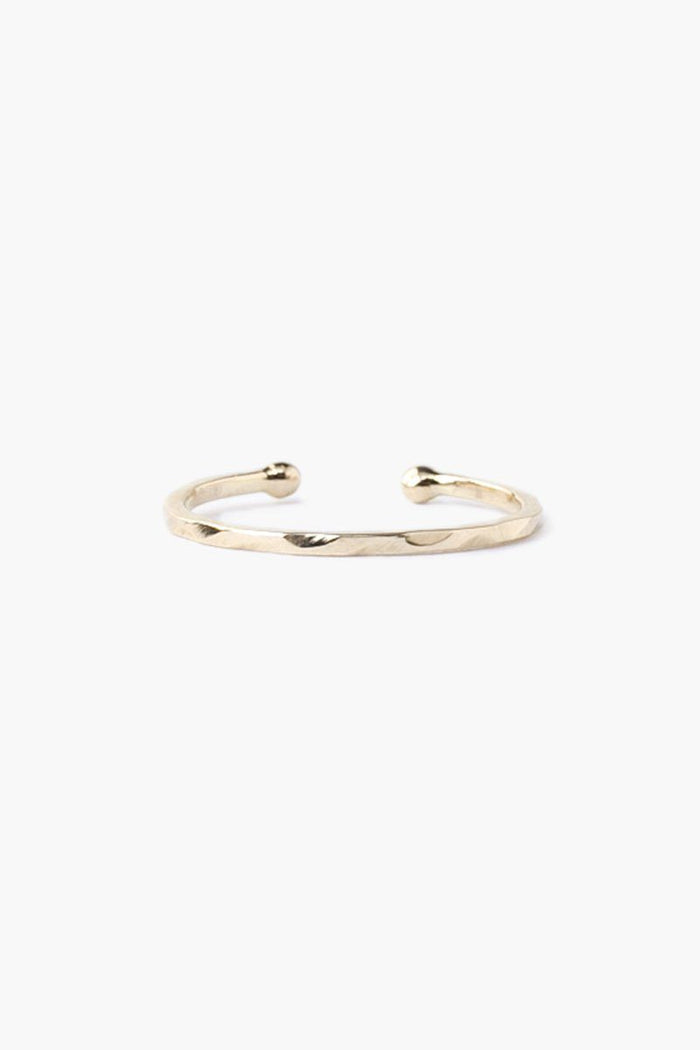 chan luu 14k Hammered Toe Ring Toe Rings
