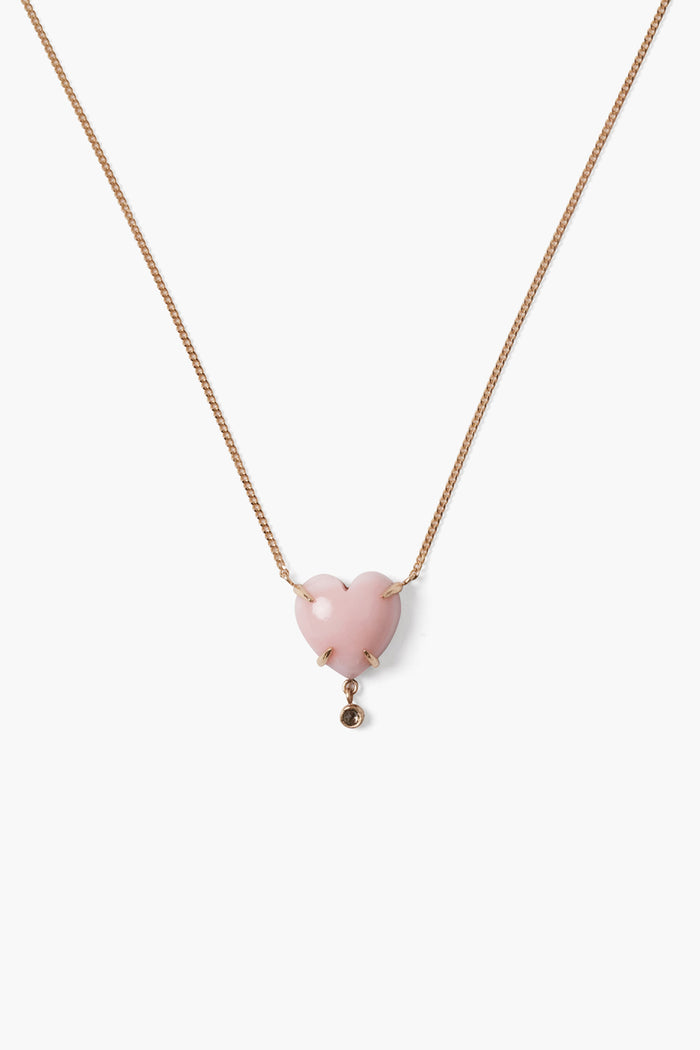 chan luu 14k Heart Necklace Pink Opal Necklaces