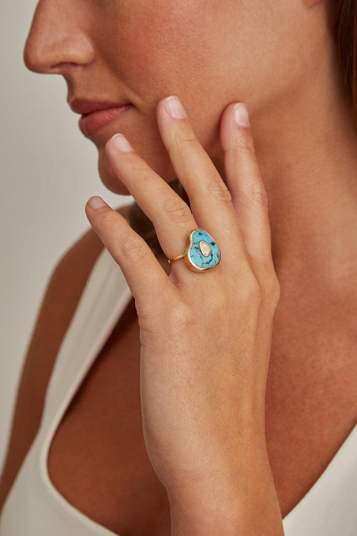 Chan Luu 14k Oasis Ring Turquoise Rings