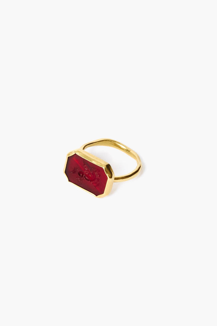 Chan Luu 14k Pegasus Intaglio Ring Carnelian Rings