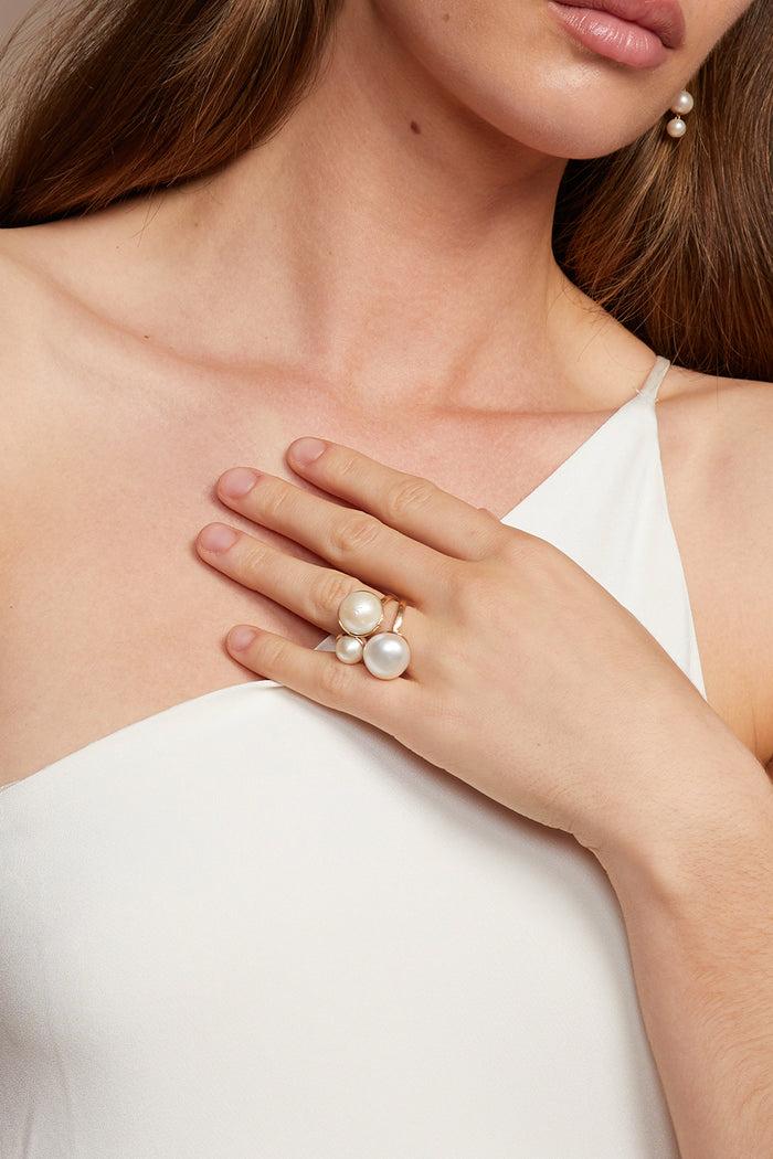 Chan Luu 14k Phoebe Ring White Pearl Rings