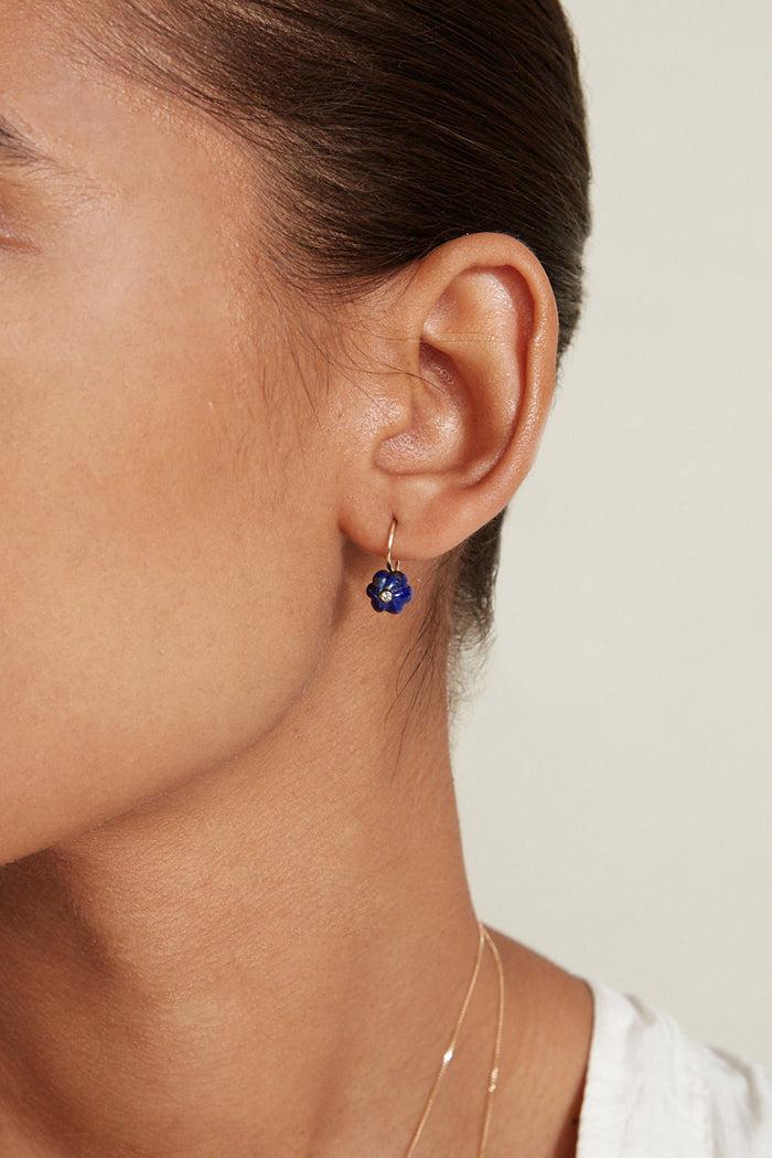Chan Luu 14k Pumpkin Earrings Mini Lapis Earrings