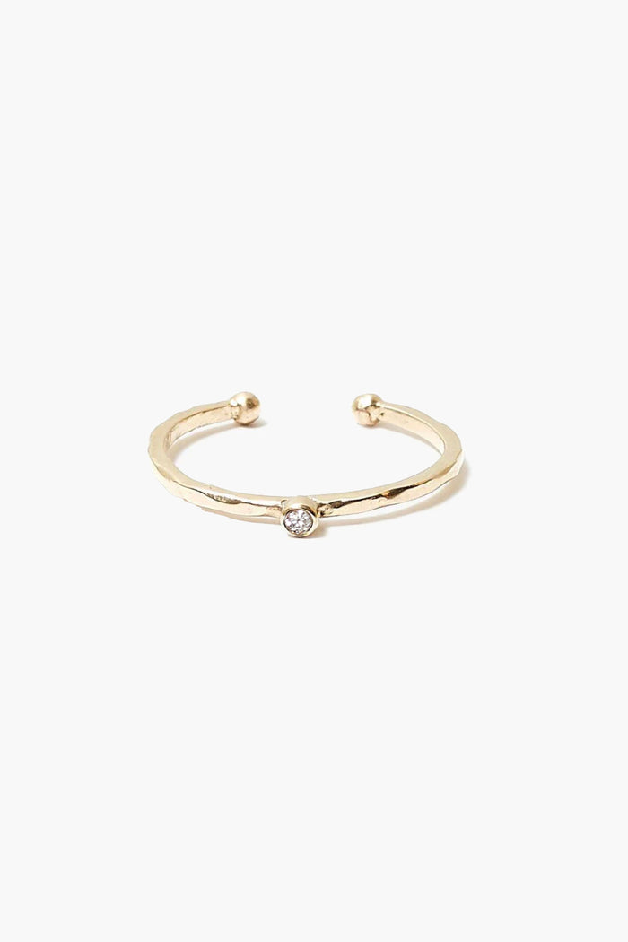 chan luu 14k White Diamond Toe Ring Toe Rings