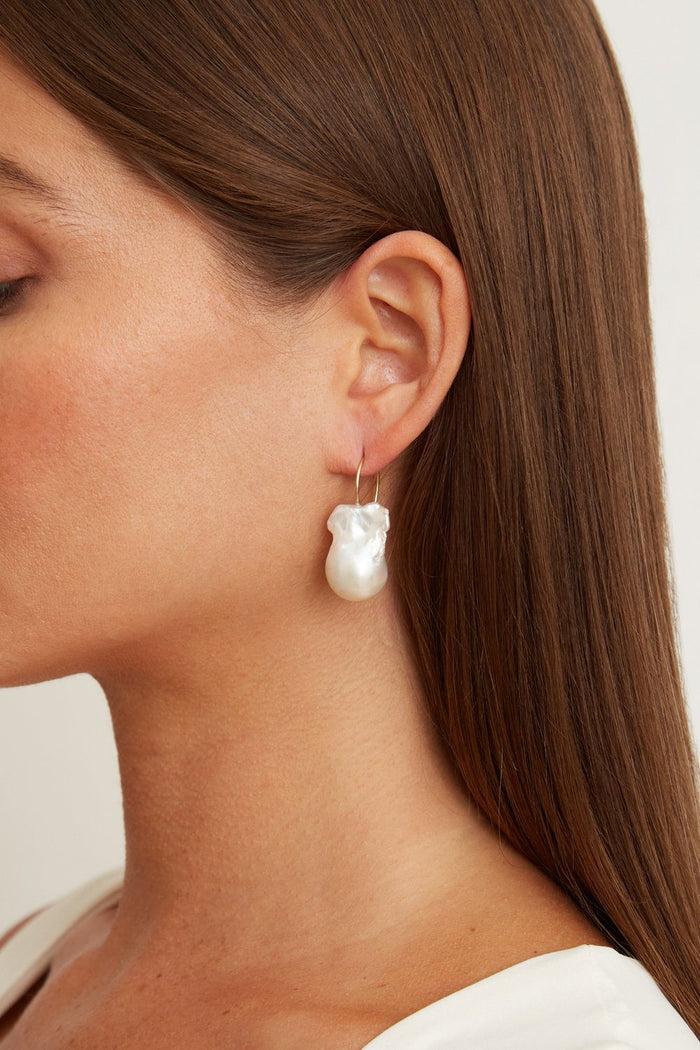 Chan Luu 14k White Le Baroque Earrings Earrings