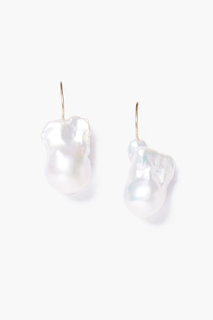 chan luu 14k White Le Baroque Earrings Earrings