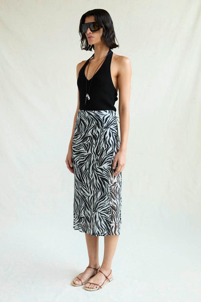 Chan Luu Alma Wrap Skirt Zebra RTW