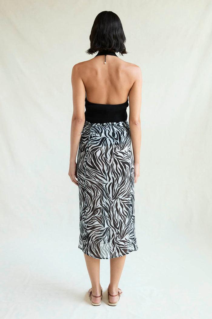 Chan Luu Alma Wrap Skirt Zebra RTW