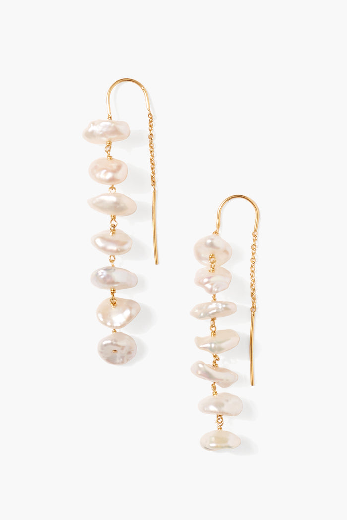 chan luu Anini Thread Thru Earrings Gold Earrings