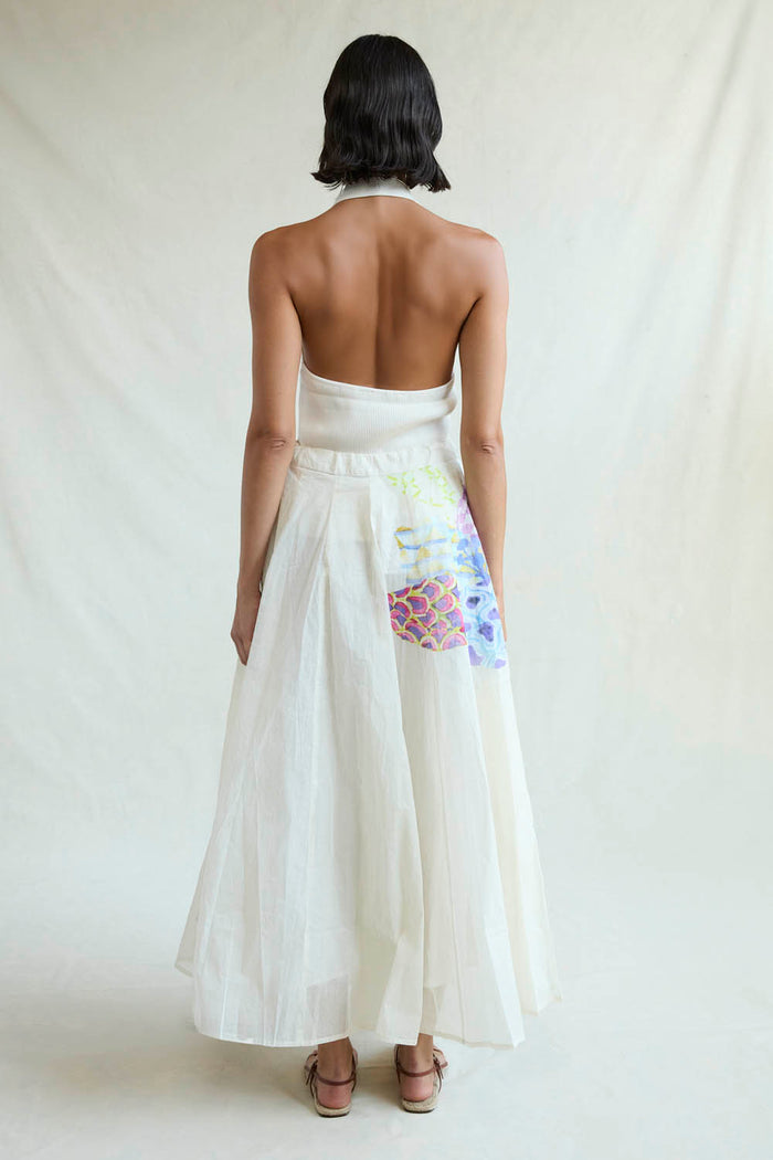 Chan Luu Aquarelle Skirt Eggshell RTW