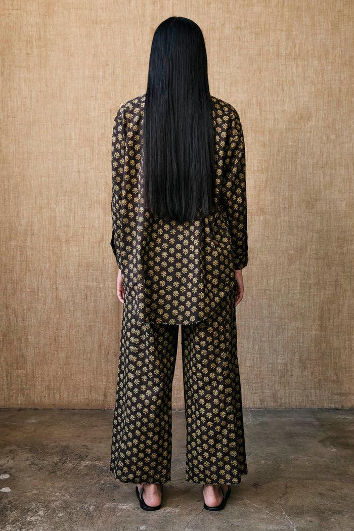 Chan Luu Astrid Block Print Set Brown RTW