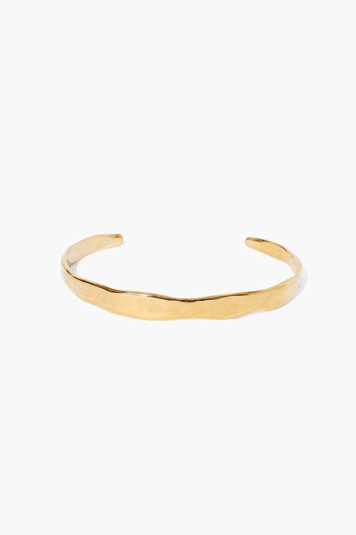 chan luu Atlas Cuff Yellow Gold Bracelets