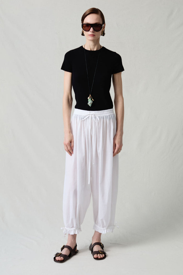 chan luu Balloon Pant White Pinstripe RTW