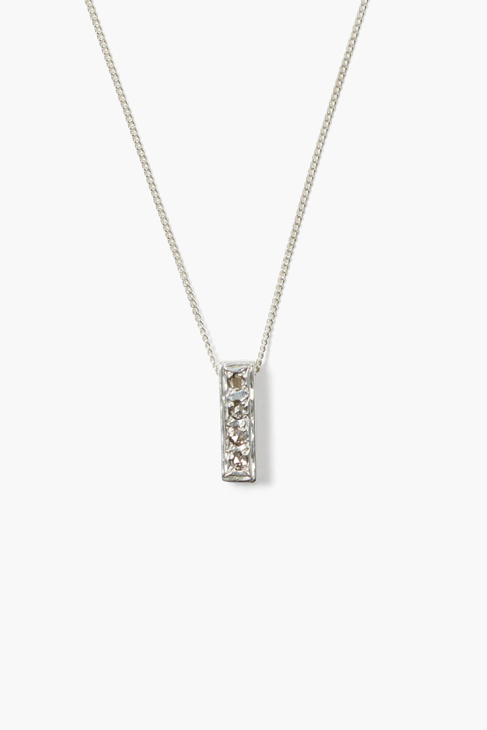 chan luu Bar Diamond Necklace Silver Necklaces