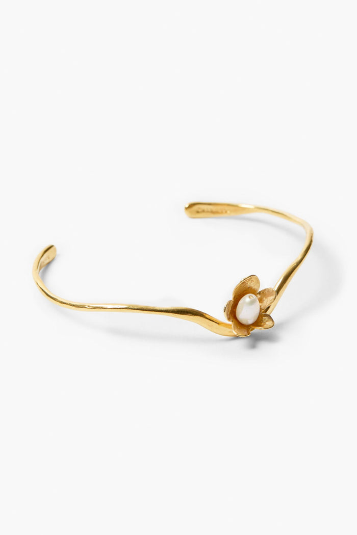 Chan Luu Bellflower Cuff Gold Bracelets