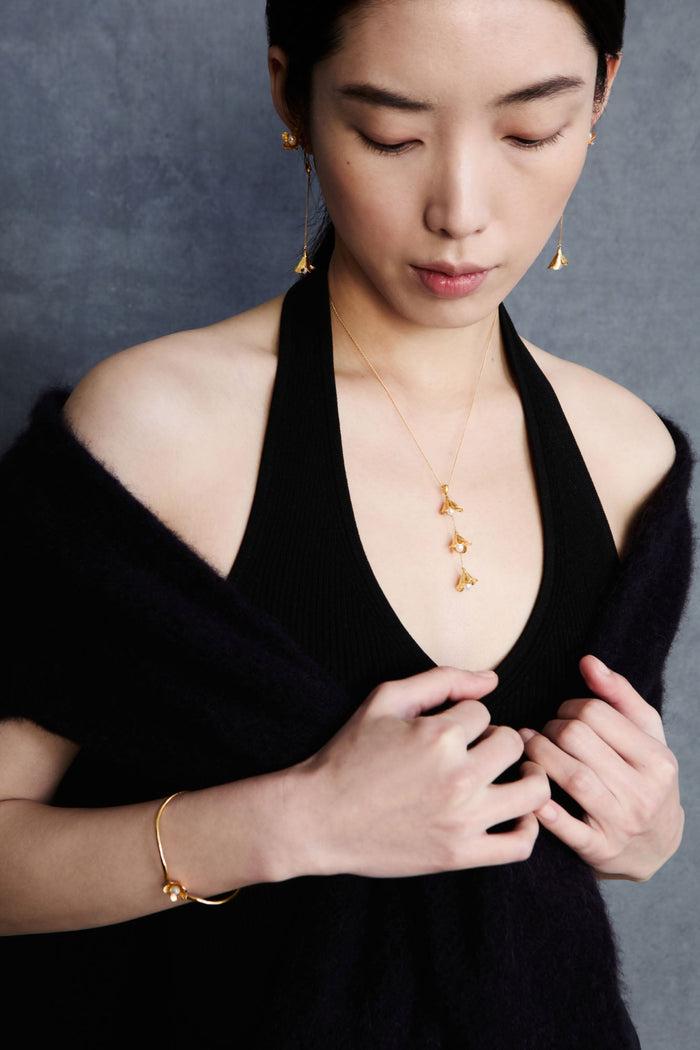 Chan Luu Bellflower Drop Earrings Gold Earrings