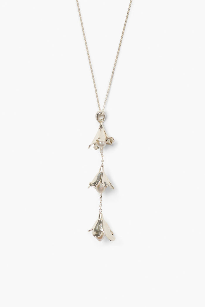 chan luu Bellflower Drop Necklace Silver Necklaces