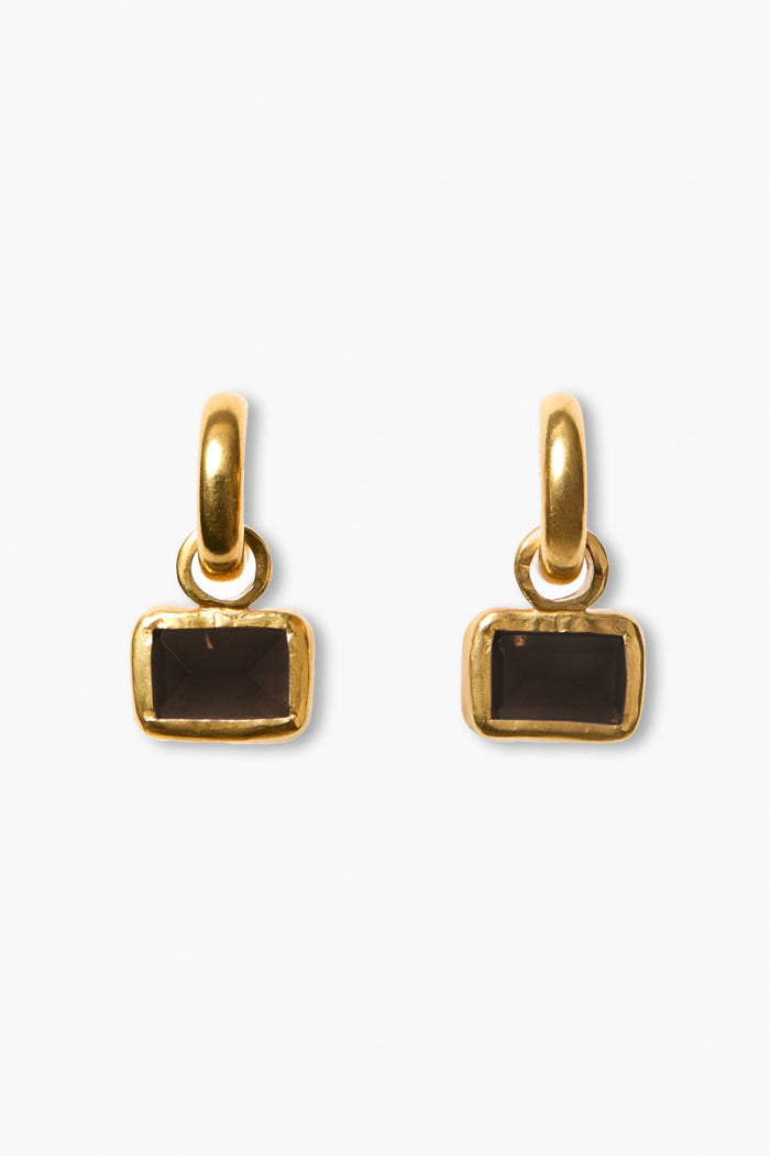 chan luu Beverly Earrings Smoky Quartz Earrings