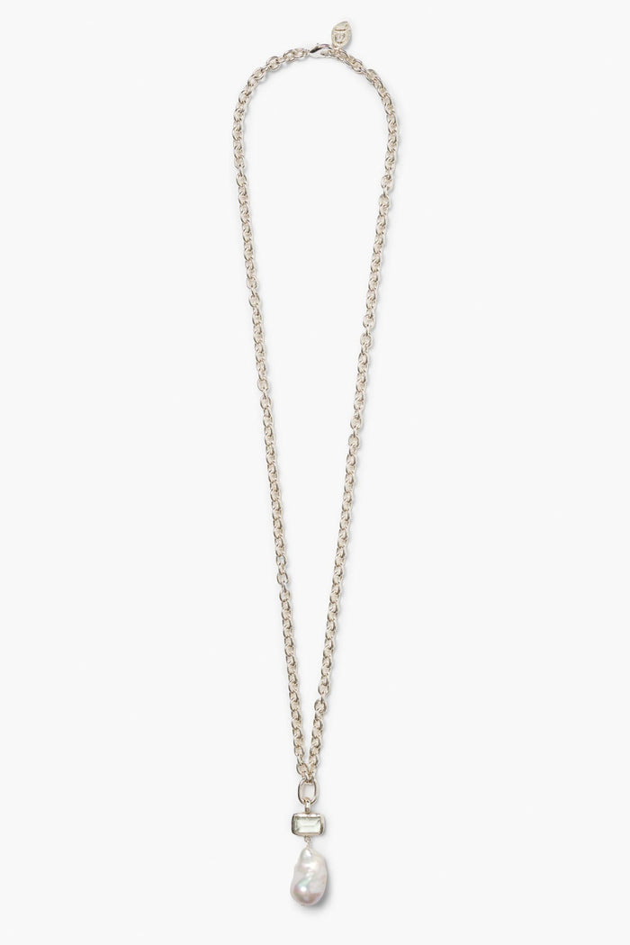 Chan Luu Beverly Pearl Necklace Silver Necklaces