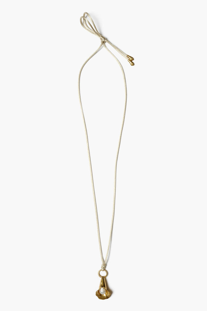 Chan Luu Calla Lily Cord Necklace Gold Necklaces