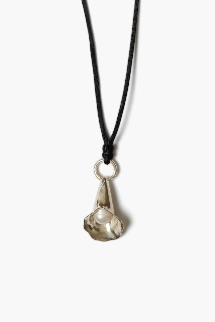 chan luu Calla Lily Cord Necklace Silver Necklaces