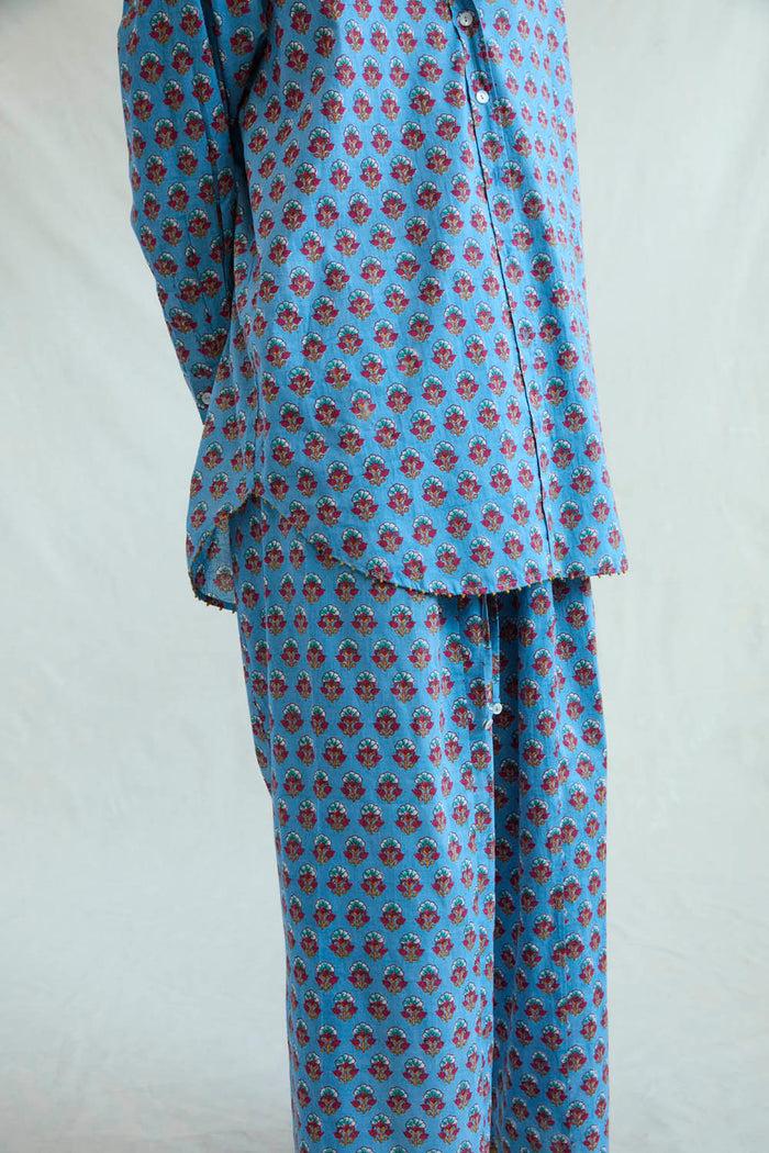 Chan Luu Canna Block Print Set Sky Blue RTW