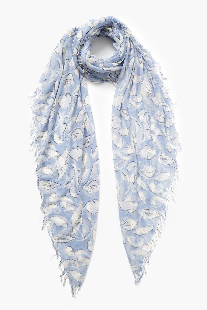 chan luu Cashmere and Silk Scarf Blue Ivy Scarves