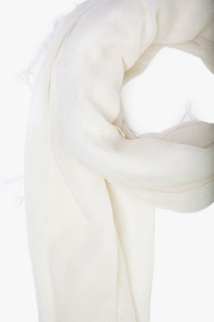 Chan Luu Cashmere And Silk Scarf Eggshell Scarves