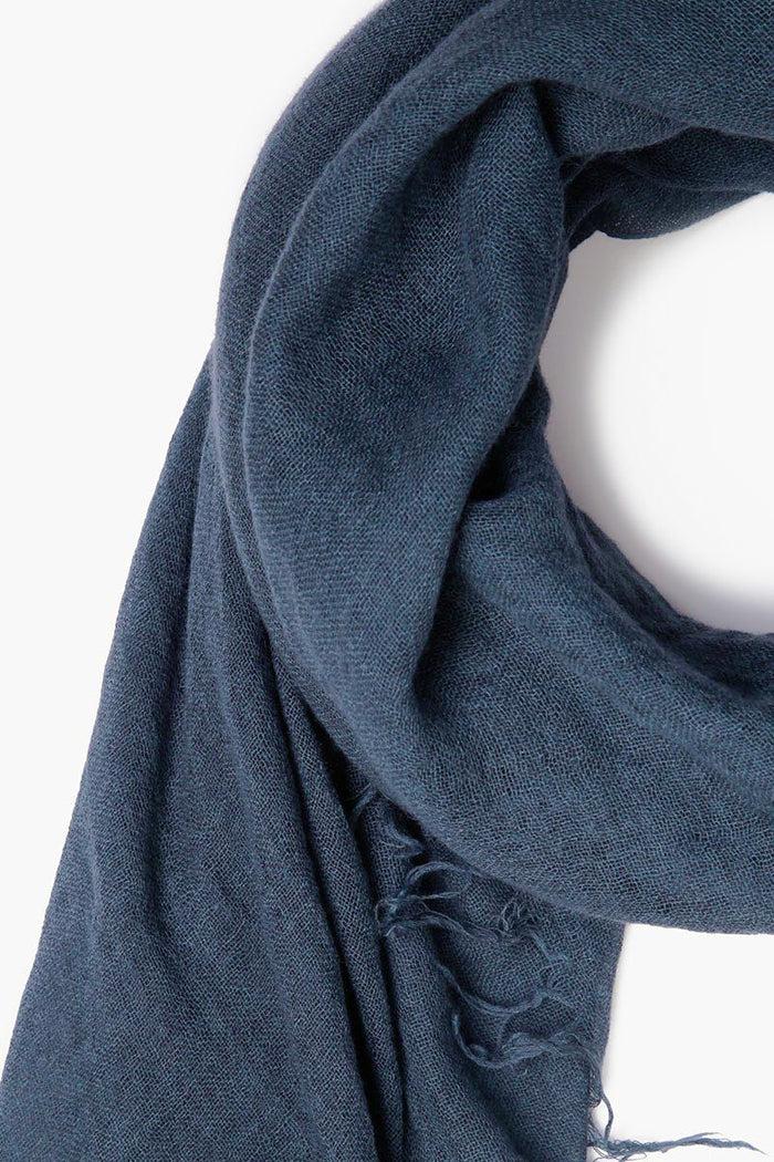 Chan Luu Cashmere And Silk Scarf Indigo Scarves