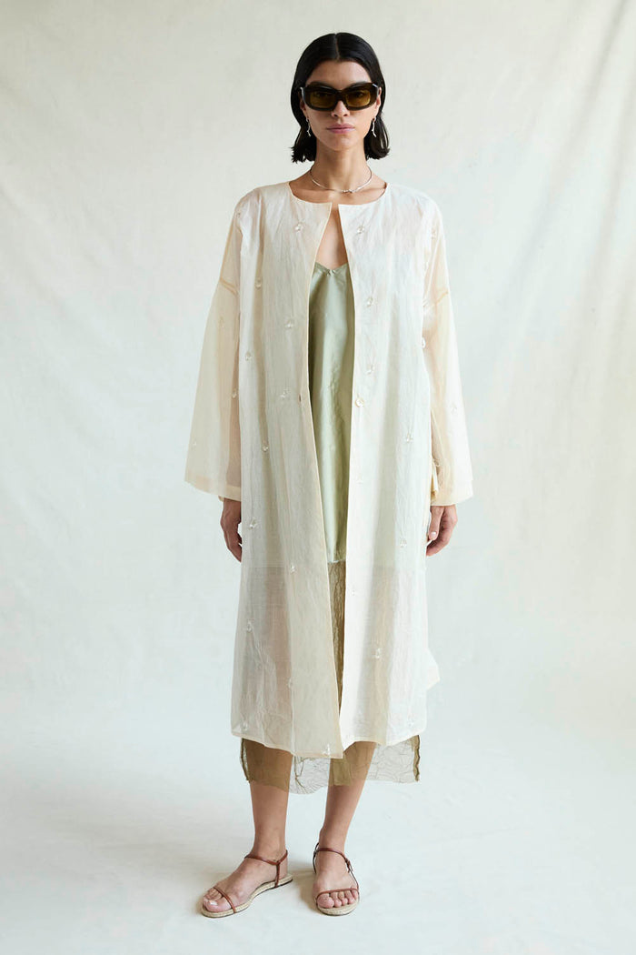 chan luu Chandelier Paper Trench Eggshell RTW