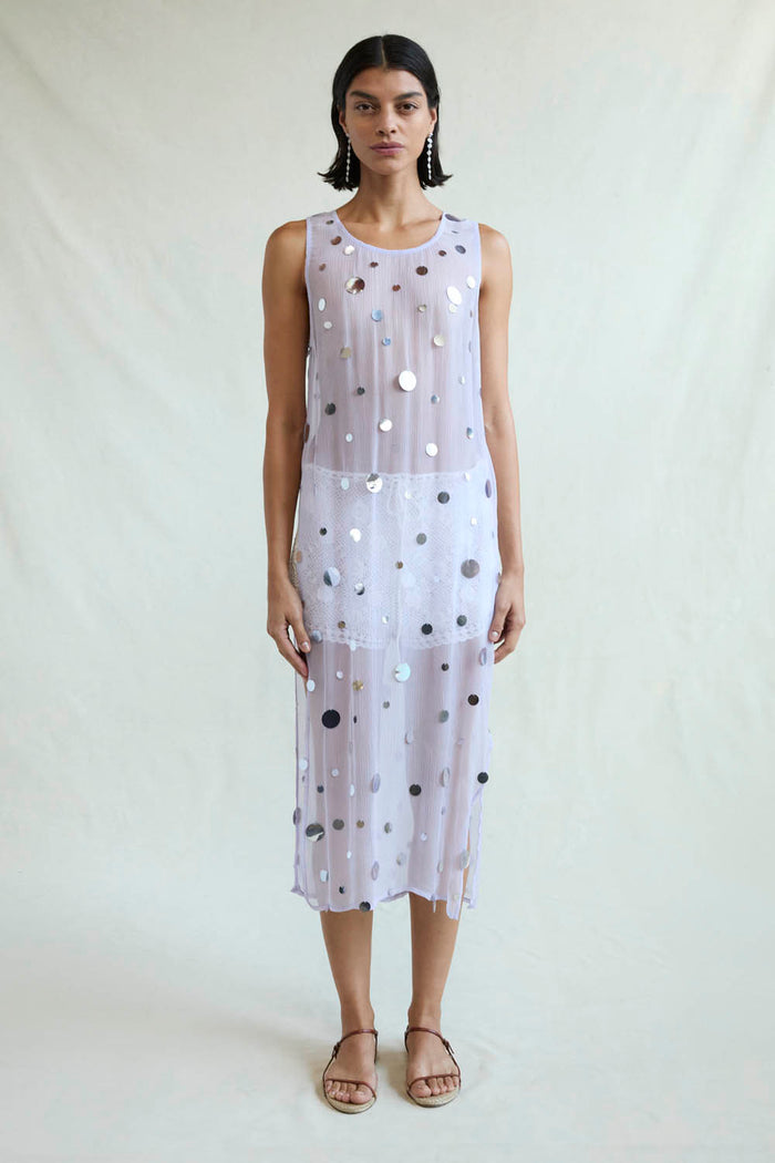 chan luu Chloe Sequin Tunic Lilac RTW