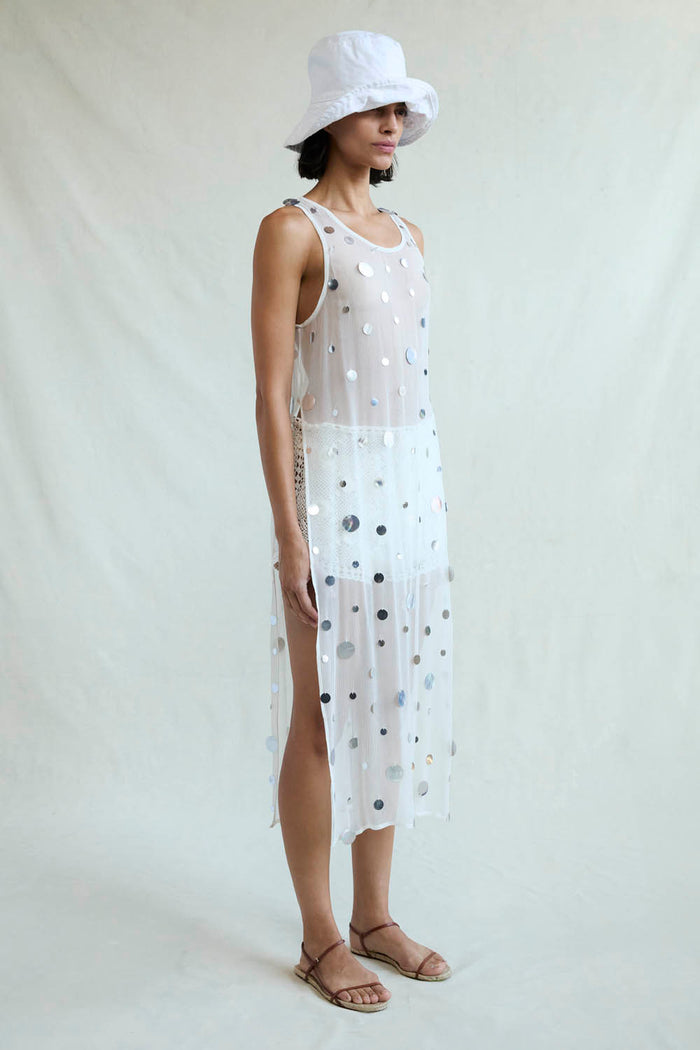 Chan Luu Chloe Sequin Tunic White RTW