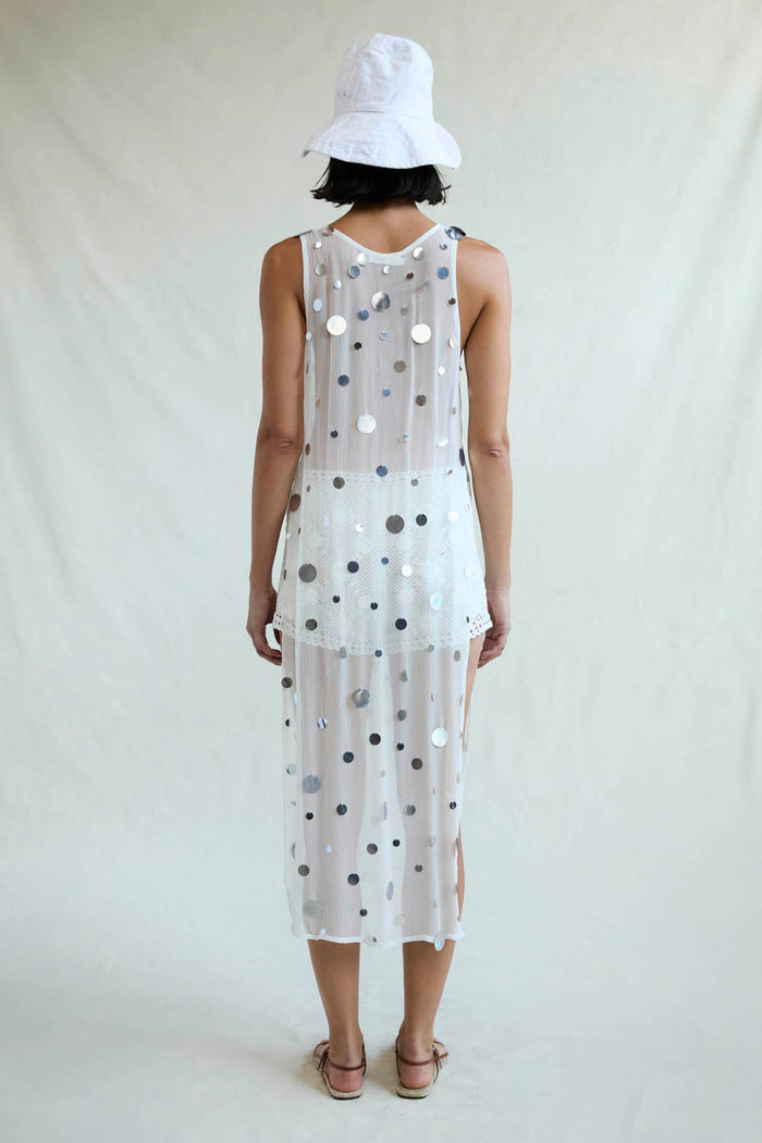 Chan Luu Chloe Sequin Tunic White RTW