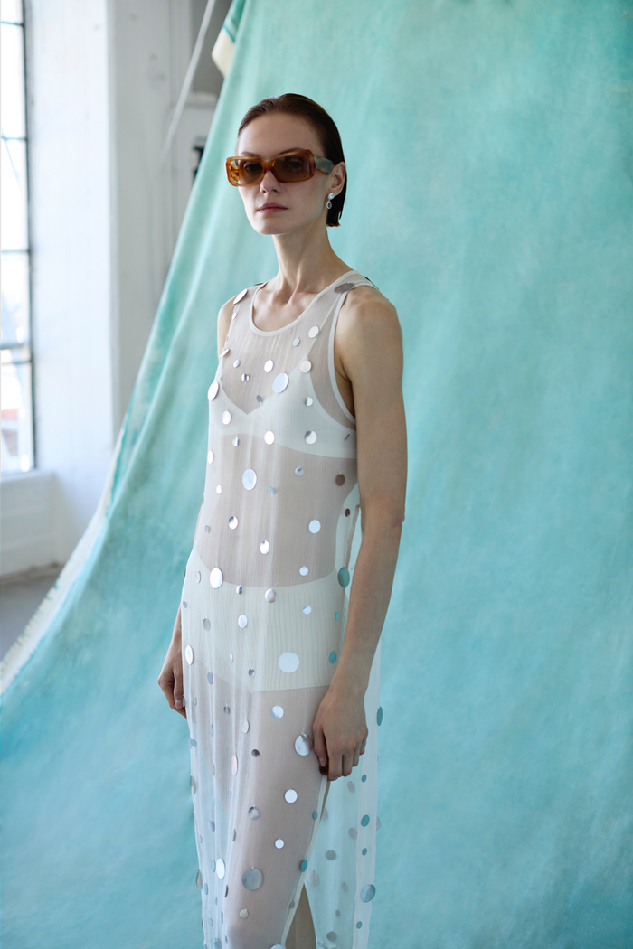 Chan Luu Chloe Sequin Tunic White RTW