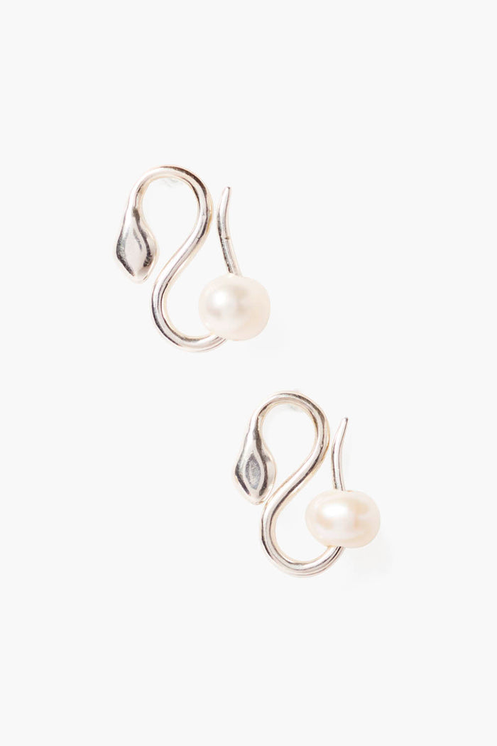 chan luu Cobra Pearl Earrings Silver Earrings