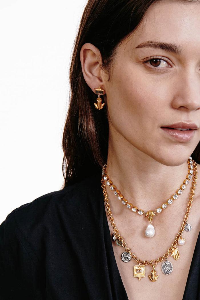 Chan Luu Coqui Frog Earrings Labradorite Earrings