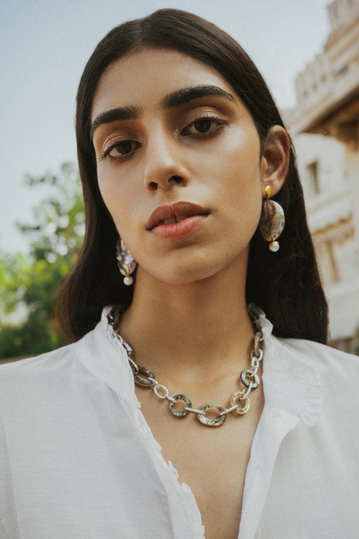 Chan Luu Damaris Drop Earrings Abalone Earrings