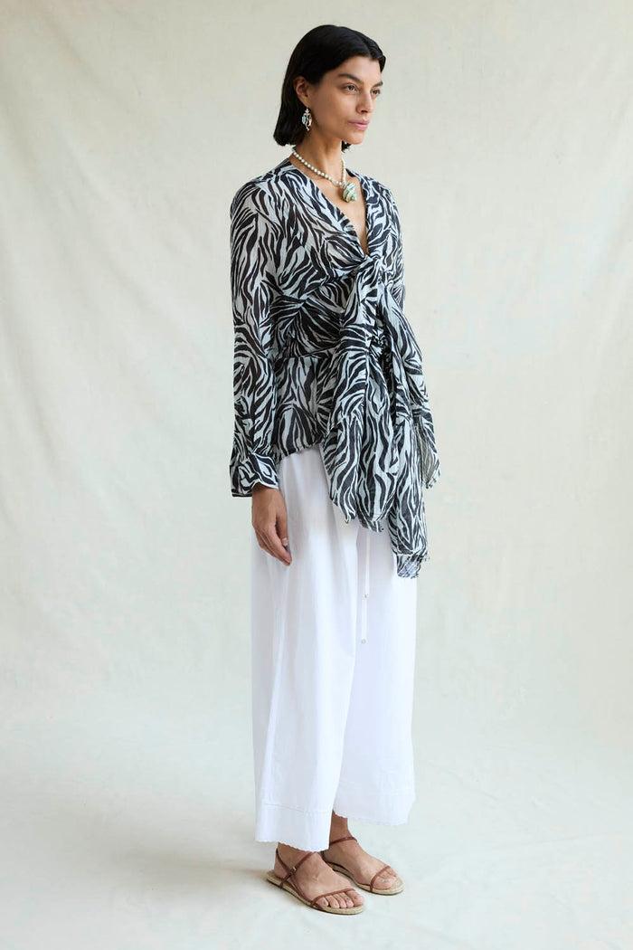 Chan Luu Elena Blouse Zebra RTW